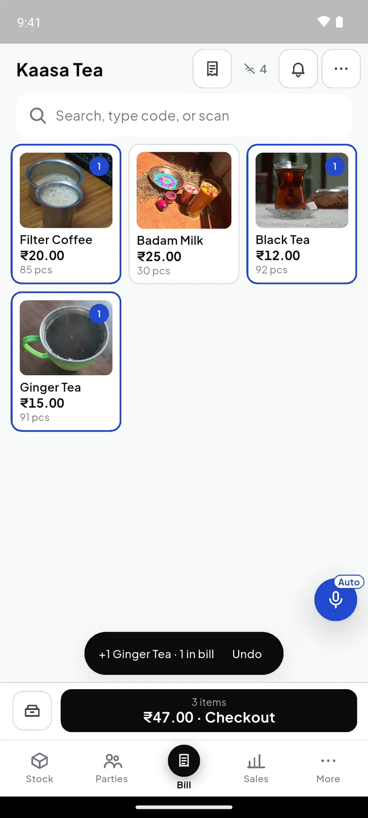 The counter: tap, search or speak