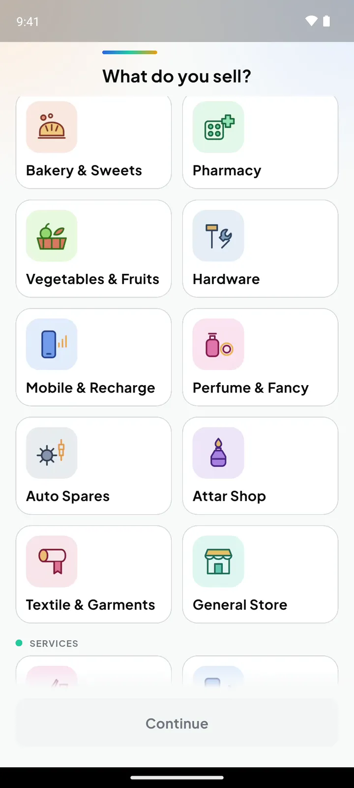 Set up for what you sell